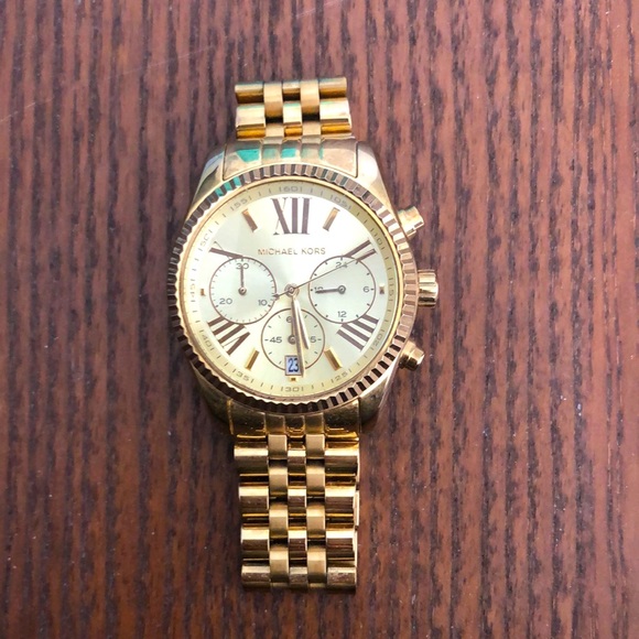 Michael Kors Lexington Gold Watch - Picture 1 of 6